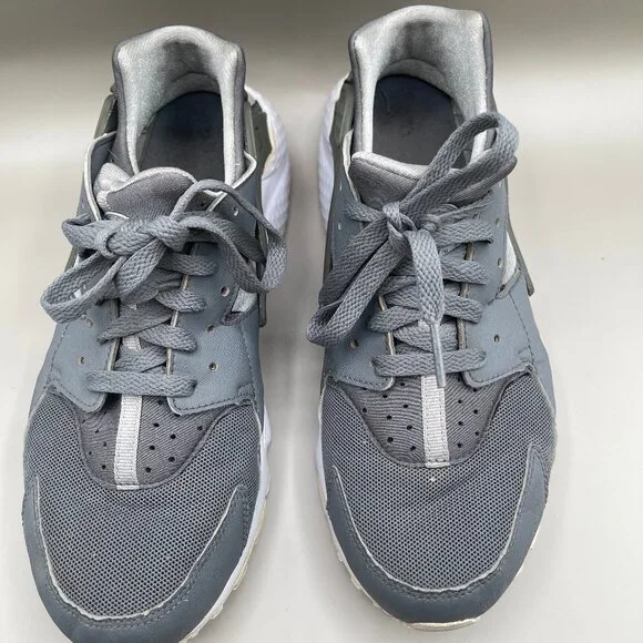 Nike Women's Grey Huarache Sz 9w - Picture 3 of 9